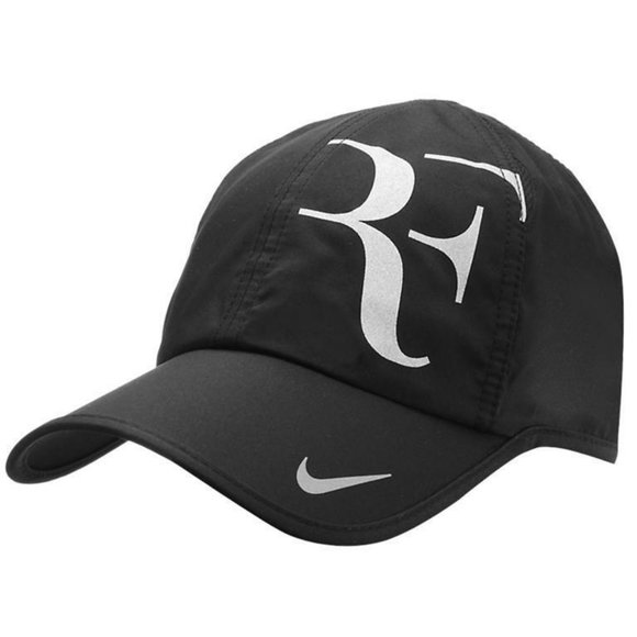 ‼️レア‼️Nike RFキャップ FEDERER刺繍付き　ブラック　フェデラー Nike Rf Federer Signed Red Federer Hat NIKE DRI-FIT Featherlight